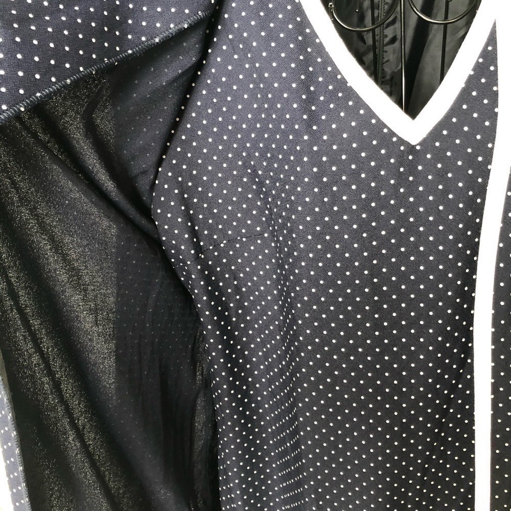 Vintage Michael Blair Rayon Polka Dot Jacket Dress Size 14 - Picture 4 of 9